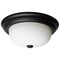 Nuvo 2-Light 13-Inch Flush Mount, Matte Black Finish Opal Glass 60/128 - alternate 1